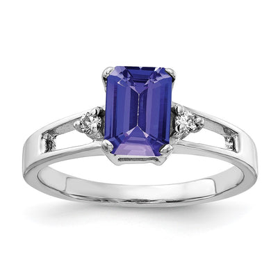 14K white gold diamond ring