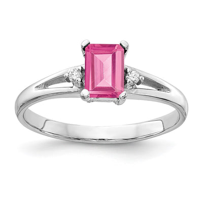 14K white gold diamond ring
