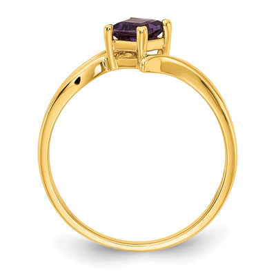 14K Princess Cut Amethyst ring