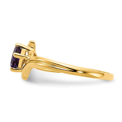 14K Princess Cut Amethyst ring