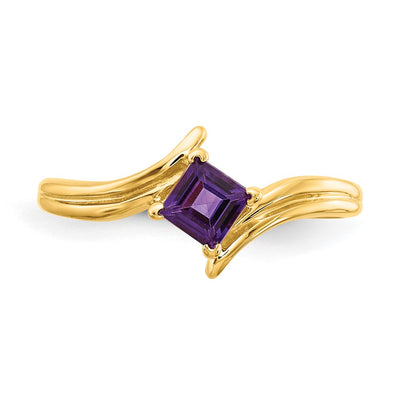 14K Princess Cut Amethyst ring