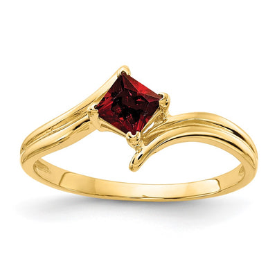 14K Princess Cut Garnet ring