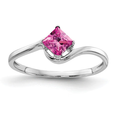 14K white gold sapphire ring