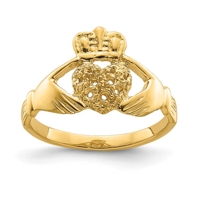 14K yellow gold claddagh ring