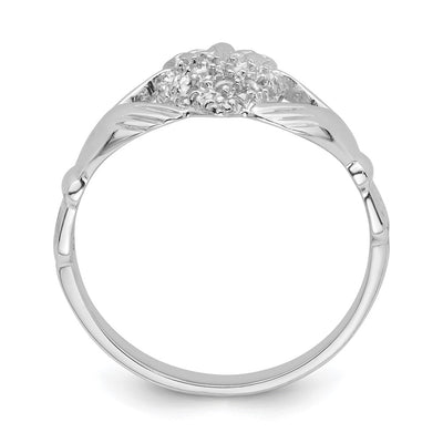 14K White Gold Claddagh Ring Mounting