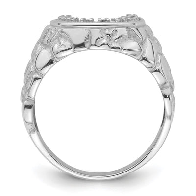 14K White Gold Men's Band Mounting