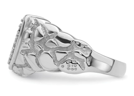 14K white gold band, another view