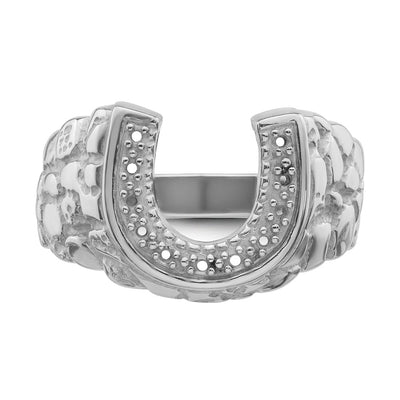 14K White Gold Men's Band Mounting