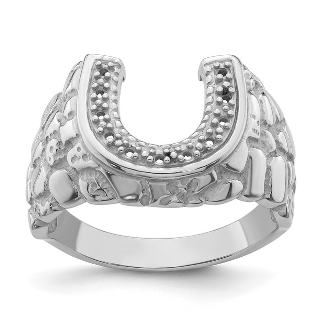 14k White Gold Men's Band Mounting
