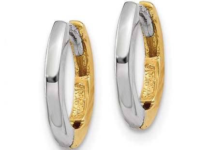 14k Two-tone Earrings Style Y7902 - Classique Jewelry Inc.