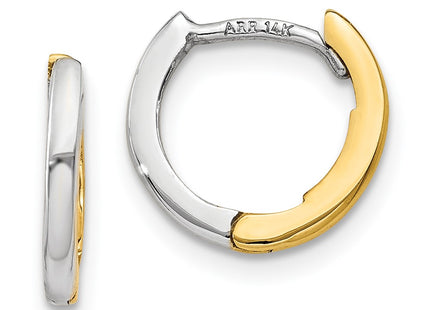 14k Two-tone Earrings Style Y7902 - Classique Jewelry Inc.