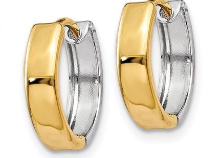 14K gold hoop earrings, alternate view