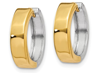 14k Two-tone Earrings Style Y7909 - Classique Jewelry Inc.