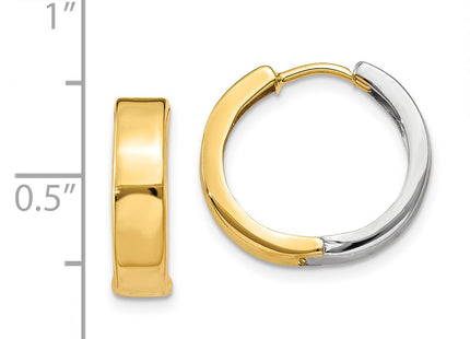 14k Two-tone Earrings Style Y7909 - Classique Jewelry Inc.