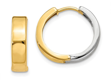 14k Two-tone Earrings Style Y7909 - Classique Jewelry Inc.