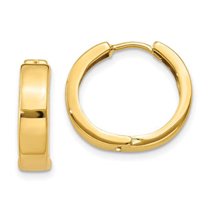 14k Round Hinged Hoop Earrings (Style Y7910)