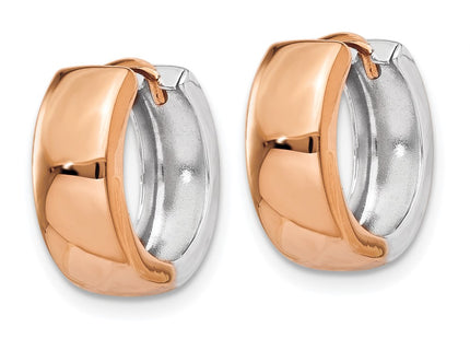 14k Two-tone Earrings Style Y7915WR - Classique Jewelry Inc.