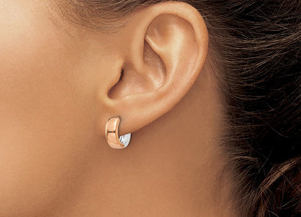 14K gold hoop earrings, another view