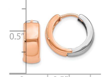 14k Two-tone Earrings Style Y7915WR - Classique Jewelry Inc.