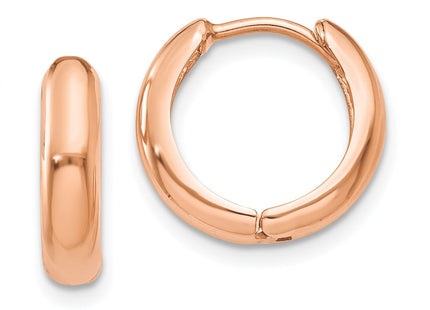 14K rose gold hoop earrings