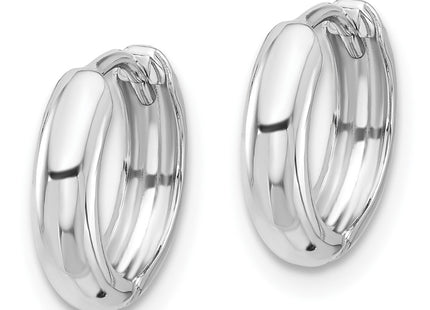 14K white gold hoop earrings, alternate view