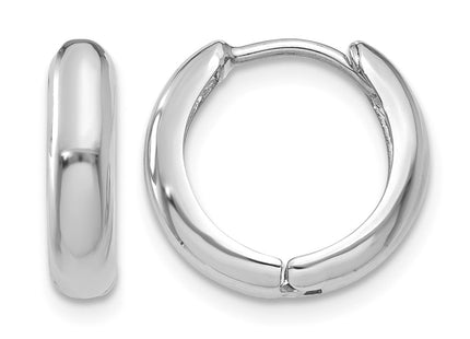 14K white gold hoop earrings