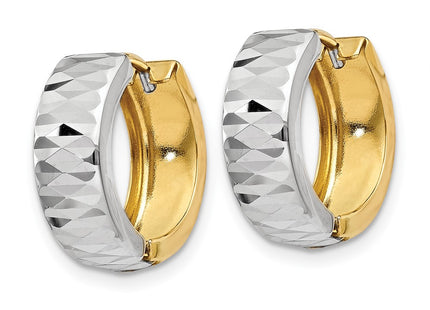 14k Two-tone Earrings Style Y7918 - Classique Jewelry Inc.