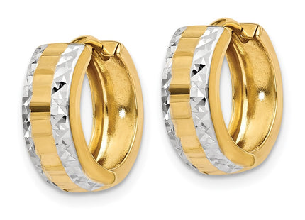 14k Yellow & Rhodium Earrings Style Y7924 - Classique Jewelry Inc.