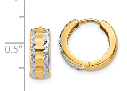 14k Yellow & Rhodium Earrings Style Y7924 - Classique Jewelry Inc.