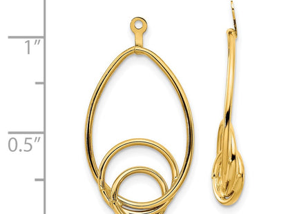 14k Yellow Gold Earrings Style Y821J - Classique Jewelry Inc.