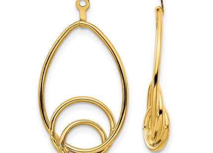 14k Yellow Gold Earrings Style Y821J - Classique Jewelry Inc.