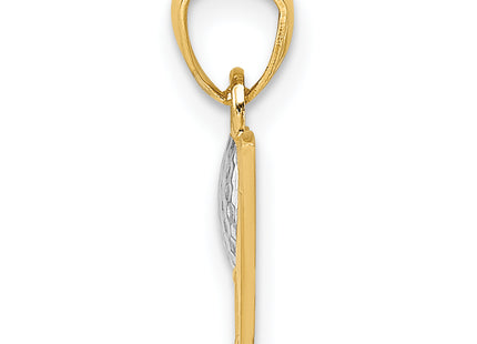14k and Rhodium Golf Pendant