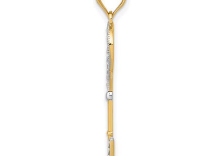 14K gold heart charm, alternate view