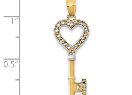 14K gold heart charm, another view