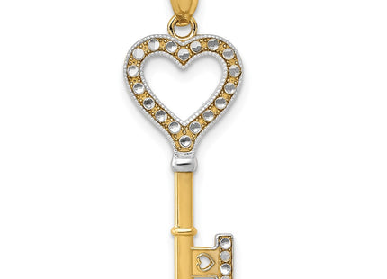 14K gold heart charm
