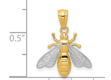 14k Yellow & Rhodium Pendants Style YC1055 - Classique Jewelry Inc.