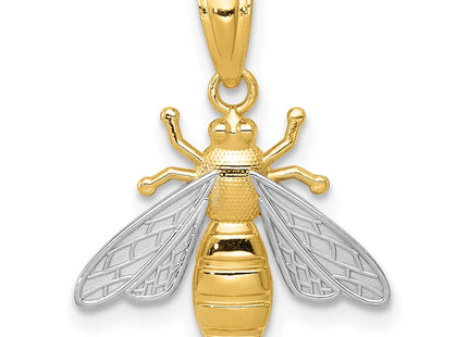 14k Yellow & Rhodium Pendants Style YC1055 - Classique Jewelry Inc.
