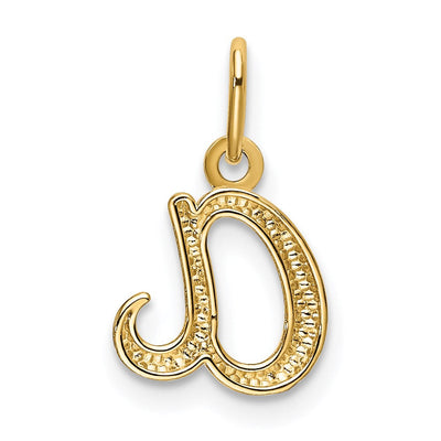 14K Yellow Gold Initial Letter Charm for Personalized Jewelry Accessories