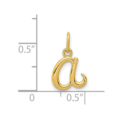 14K Yellow Gold Initial Letter Charm for Personalized Jewelry Accessories