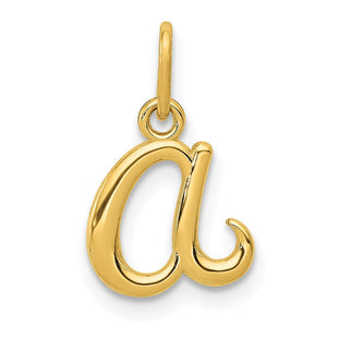 14k Yellow Gold Initial Letter Charm for Personalized Jewelry Accessories (Style YC1060A)