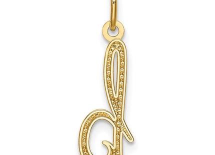 14k Yellow Gold Initial Letter Charm for Personalized Jewelry Accessories (Style YC1060B)