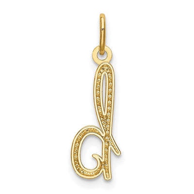 14K Yellow Gold Initial Letter Charm for Personalized Jewelry Accessories