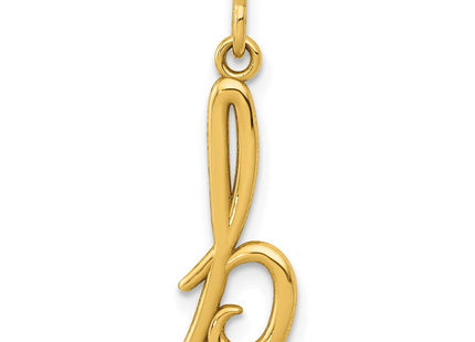 14k Yellow Gold Initial Letter Charm for Personalized Jewelry Accessories (Style YC1060B)