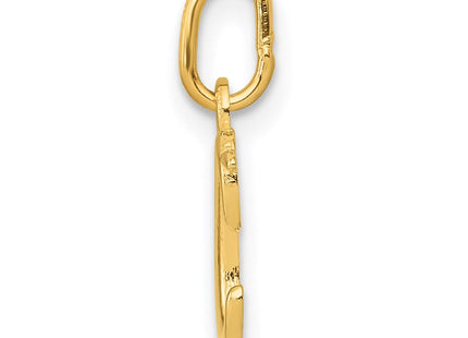 14k Yellow Gold Initial Letter Charm for Personalized Jewelry Accessories (Style YC1060C)