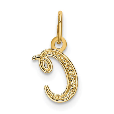 14K Yellow Gold Initial Letter Charm for Personalized Jewelry Accessories