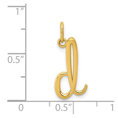 14K Yellow Gold Initial Letter Charm for Personalized Jewelry Accessories