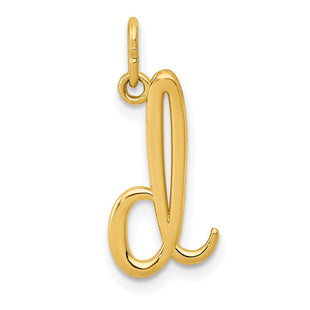 14k Yellow Gold Initial Letter Charm for Personalized Jewelry Accessories (Style YC1060D)