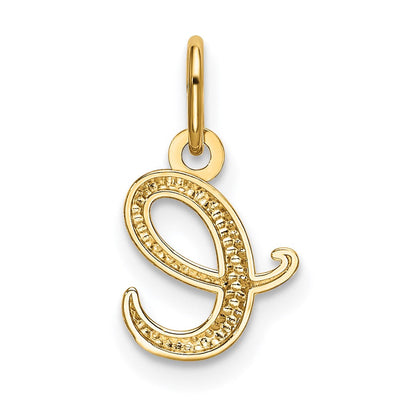 14K Yellow Gold Initial Letter Charm for Personalized Jewelry Accessories