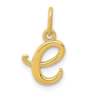 14k Yellow Gold Initial Letter Charm for Personalized Jewelry Accessories (Style YC1060E)
