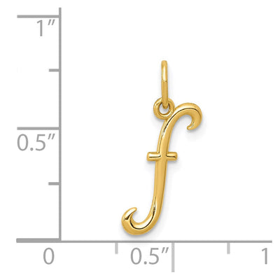 14K Yellow Gold Initial Letter Charm for Personalized Jewelry Accessories